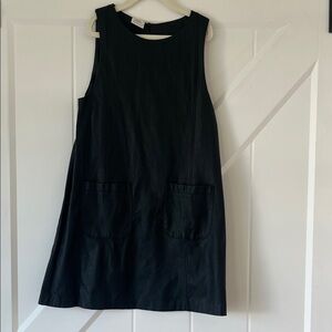Zara faux leather black Sleeveless Dress Sz 10